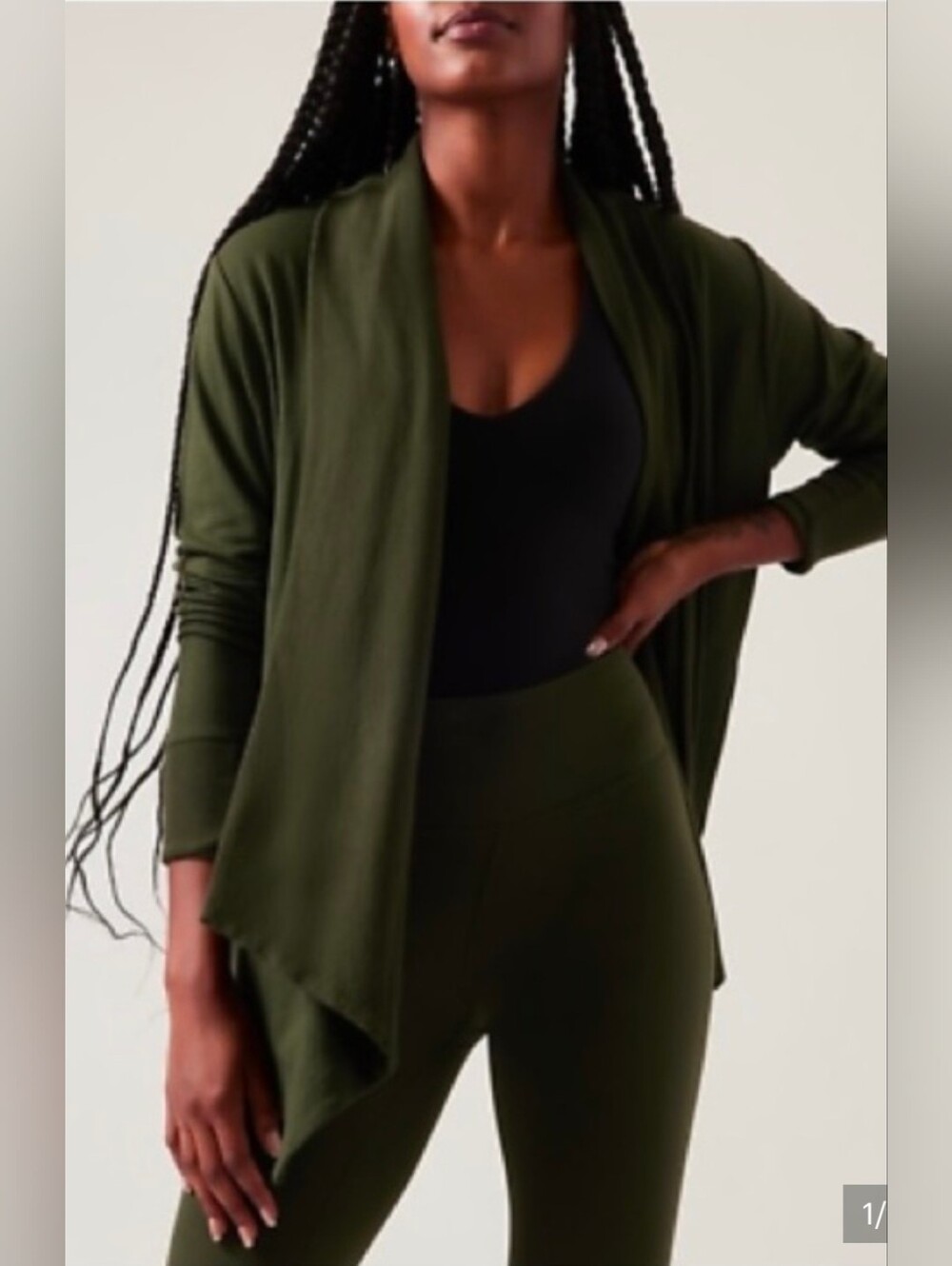 Athleta Pranayama Restore Wrap - Olive Green - Medium